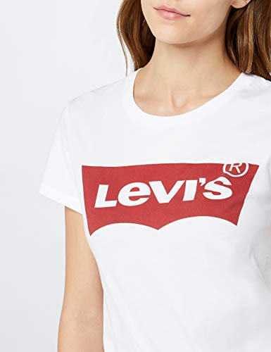 Levi's The Perfect Tee, Camiseta, Mujer, Blanco (Batwing White Graphic 53), XL