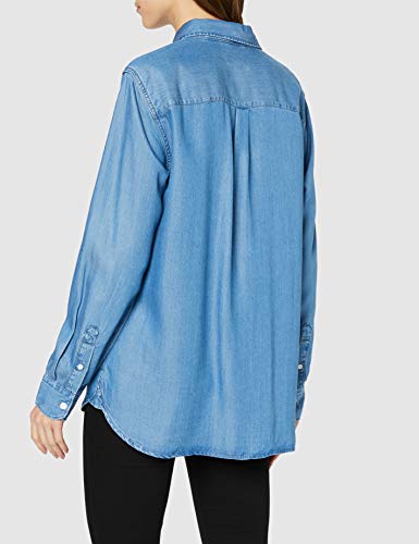 Levi's The Ultimate BF Shirt Blusa, Azul (Medium Authentic Wash (P) 0025), Mujer