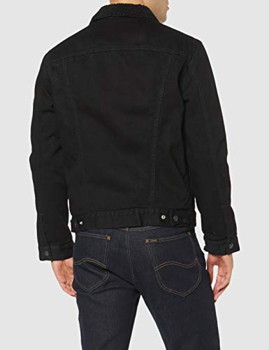 Levi's Type 3 Chaqueta Vaquera, Negro (Berk Sherpa Trucker 0100), Medium para Hombre