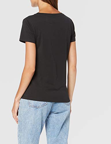 Levi's Vneck Camiseta, Negro (Caviar 0003), Small para Mujer