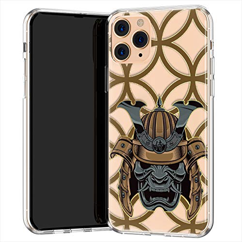 Lex Altern TPU Funda para Apple iPhone 11 Pro SE XS MAX XR 8 X 7 Plus 6s 5 Japan KNoche Mask Transparente Helmet Delgado Ligera Negra Dark Surcafe Carcasa Cubierta Angry Horn uk1312