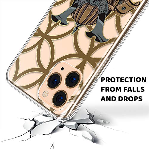 Lex Altern TPU Funda para Apple iPhone 11 Pro SE XS MAX XR 8 X 7 Plus 6s 5 Japan KNoche Mask Transparente Helmet Delgado Ligera Negra Dark Surcafe Carcasa Cubierta Angry Horn uk1312