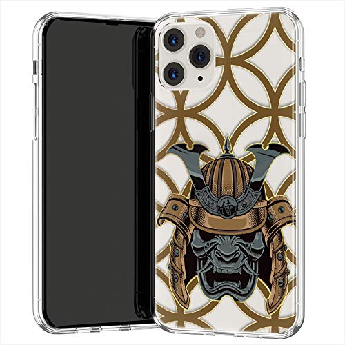 Lex Altern TPU Funda para Apple iPhone 11 Pro SE XS MAX XR 8 X 7 Plus 6s 5 Japan KNoche Mask Transparente Helmet Delgado Ligera Negra Dark Surcafe Carcasa Cubierta Angry Horn uk1312