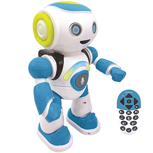 LEXIBOOK Robot Inteligente Powerman Junior Educativo e Interactivo, Lee la Mente, Baila, Toca Musica, Repite Las Frases, Mando a Distancia, Juguete a Partir de 3 años, Azul/Blanco (ROB20ES), Color