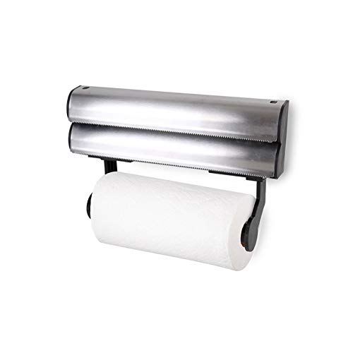 LEYENDAS Soporte Almacenamiento Dispensador de Papel de Aluminio, película Adhesiva y Rollo de Cocina, Organizador Creativo de Cocina