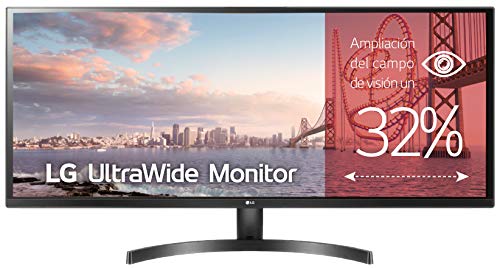 LG 29WK500-P - Monitor Profesional UltraWide FHD de 73 cm (29") con Panel IPS (2560 x 1080 píxeles, 21:9, 250 cd/m², sRGB >99%, 1000:1, 5 ms, 75 Hz) Color Negro