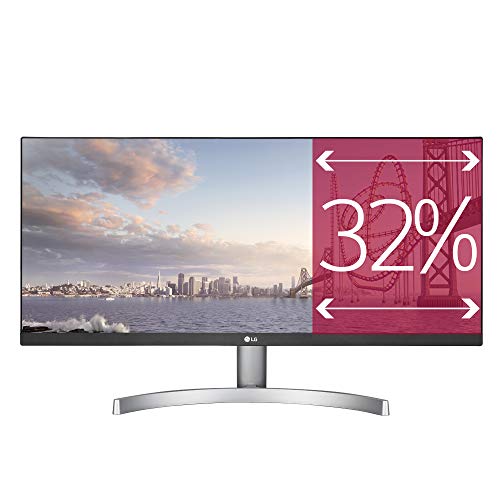 LG 29WK600-W - Monitor Gaming de 73 cm (29") WFHD (2560 x 1080, IPS, 21:9, DisplayPort x1, HDMI x2, AUX x1, Ultrawide, Antireflejo), Blanco