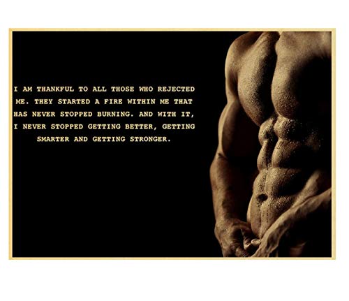 LGXINGLIyidian Culturismo Muscular Fitness Frases Motivacionales Vintage Lienzo Póster Imagen De Pared Imprimir para Home Gym Office Decor E526 50X70Cm