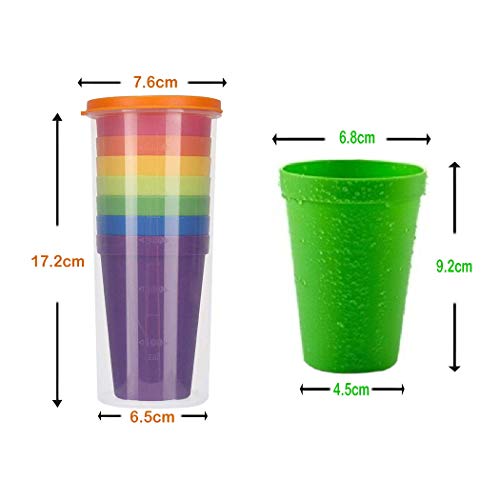 LHKJ 8 pcs Vasos de Plástico, Vasos de Whisky, Vasos de cóctel, Vasos de Fiesta, Vaso de plástico Son irrompibles, Sin BPA, Reutilizables y encajables