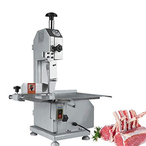 Li Kerer Comercial Fish Cow Steak Cortador de Carne congelada Mesa Eléctrica Sierra de Cinta Máquina de Corte de Carne de Hueso, Motor de Alambre de Cobre, 110V