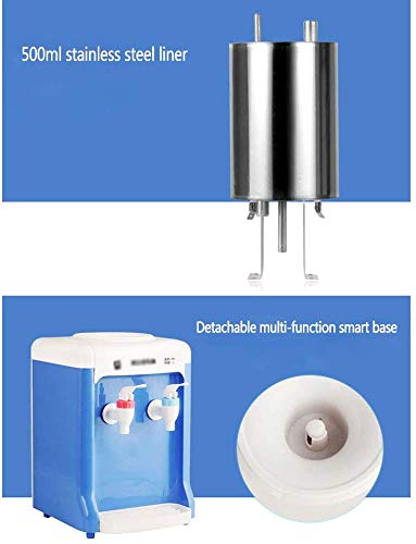 LIANYANG Dispensador de Agua con dispensador de Enfriador de Agua de encimera de Grifo:Agua fría y Caliente,dispensador de Enfriador de Carga Superior,Ideal para Uso en el hogar(Blanco/Azul)