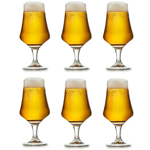 Libbey copa de cerveza Arôme - 37 cl / 370 ml - set de 6 - copa- apto para lavavajillas, - calidad alta – copa tulipa – copa de pilsner