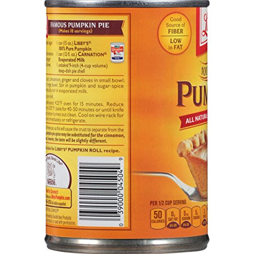 Libbys 100% Pure Pumpkin Pie Filling 425 g (Pack of 4)