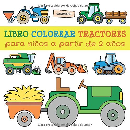 Libro Colorear Tractores para Niños a Partir de 2 Años