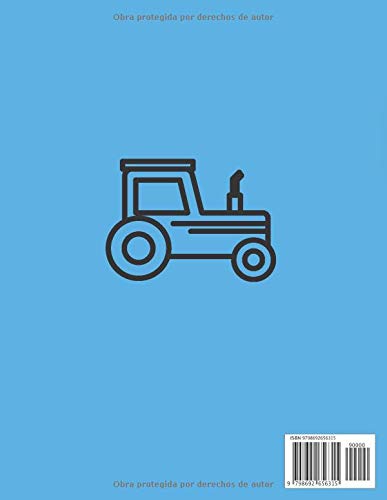 LIBRO DE COLOREAR TRACTOR: Libro para colorear tractor para niños a partir de 2 años, 25 dibujos para colorear, 50 páginas