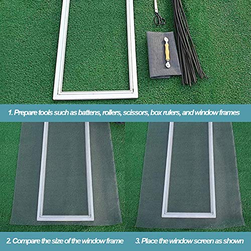 LIBWX Malla de Malla de Acero Inoxidable 304, Malla de mosquitera mosquitera Invisible Nano para Ventana de Puerta, Protege al bebé y a la Familia de Insectos y Insectos,1.2x5m(3.9x16.4ft)