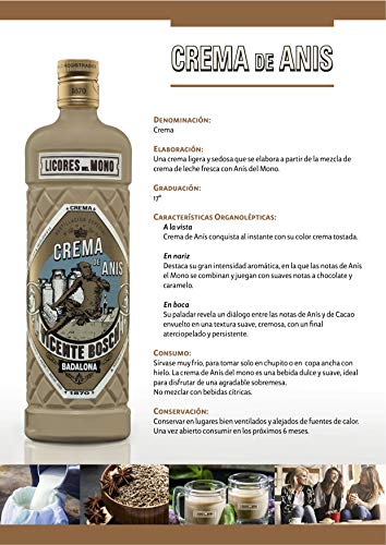 licor crema Anís del Mono - 1 botella de 70 cl