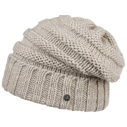 Lierys Long Beanie Gorro de Punto Mujer/Hombre - Gorro de Invierno con Lana de Alpaca - Fabricado en Alemania - Otoño/Invierno - Gorro Sobredimensionado con diseño de Punto - Beige Claro Talla única