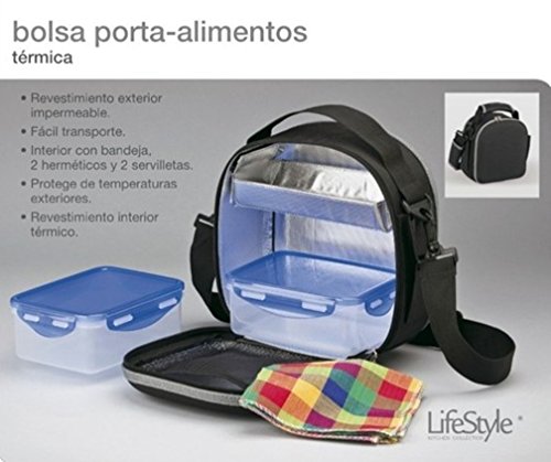 Life Style - Bolsa Térmica Porta Alimentos - Negra