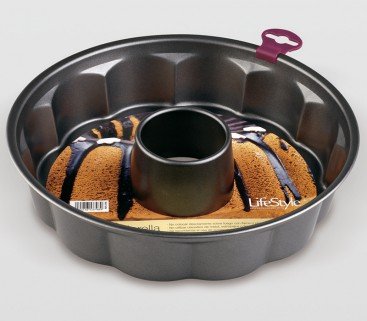 Life Style - Molde de Horno Fiorella con Tubo - Acero con Doble Recubrimiento Antiadherente - Ø 27 cm