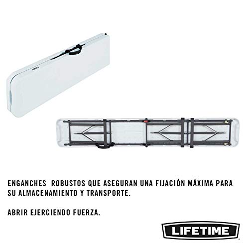 LIFETIME 80305 - Banco plegable ultrarresistente 454 kg 183x29x42 cm UV100