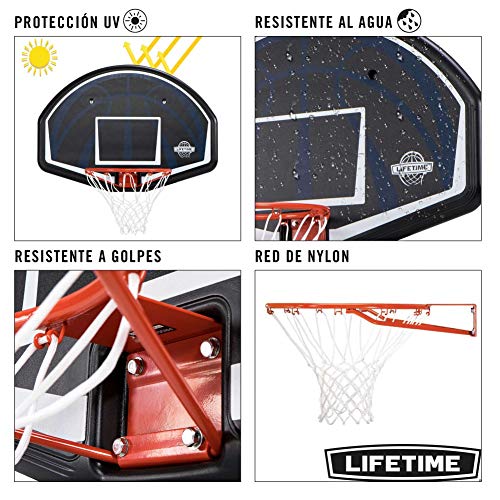 LIFETIME 90065 - Tablero baloncesto ultrarresistente 112x72 cm UV100