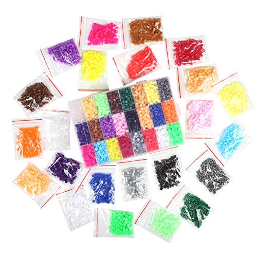 LIHAO 7000 Mini Cuentas y Abalorios Plásticos Cuentas para Planchar de 24 Colores para DIY Manualidad (5MM)