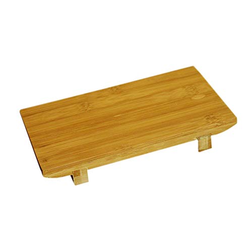 Likeitwell - Tabla de bambú Rectangular para Sushi con Plataforma Geta para cocinar Sashimi, Cocina Japonesa y Coreana, True Color Medium