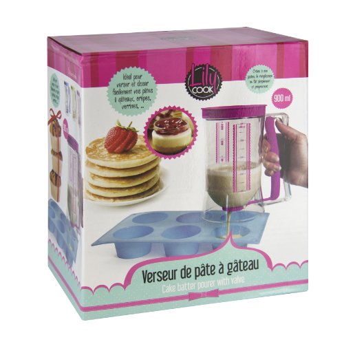 Lily cook KP5115 JARRA DOSIFICADORA MASA 900 ML, Azul, Verde, Púrpura