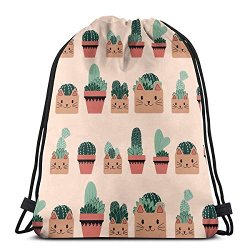 Lilyo-ltd - Mochila de Viaje con cordón para Hombre y Mujer, Color Terracota