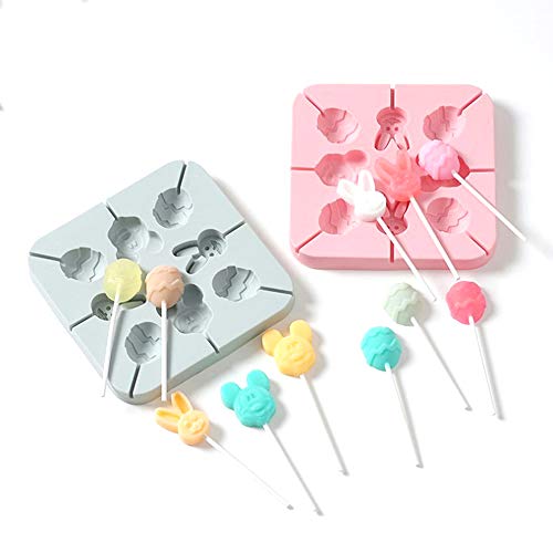 Limeow Cake Pop Molde de Silicona para Cupcake Moldes de Chocolate con Silicona Lollipop Moldes de Silicona y Piruleta de Chocolate Ideal para Hacer Pasteles Caseros Dulces de Chocolate 2 Piezas