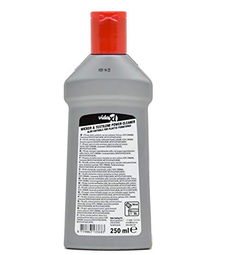 Limpiador de Muebles de Jardín, 250 ml Limpiador para Mimbre, Ratán, Textilene, Plástico, Aluminio y Vidrio