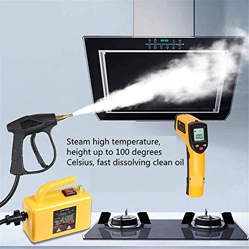 Limpiador Vapor Máquina De Limpieza Móvil Automática Generador De Vapor De Alta Presión Portátil De Alta Temperatura Y Multifunción para Pisos, Automóviles, Ventanas, Alfombra 2600W,Amarillo