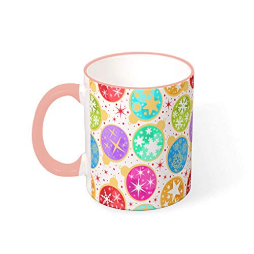 Lind88 - Taza de café con asa, diseño navideño con texto en inglés "Happy Coffee Mug con asa", 330 ml