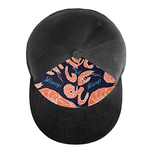 Lindo Cocido Camarones Casual Verano Transpirable Lavable Reutilizable Sombrero De Béisbol Protección UV Sombrero Militar Hombres