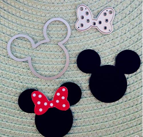 Lindo Mickey Mouse troquelado troqueles de corte de plantilla de corte para la fabricación de tarjetas troqueladora 6.2X5 cm