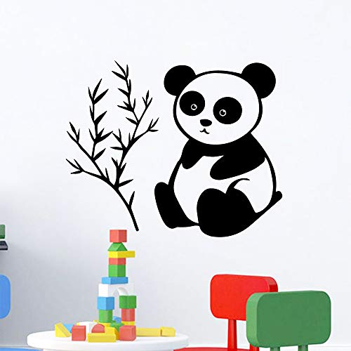 Lindo Panda denso Pegatinas de Pared Pegatinas de Pared Material de PVC Decoraciones para Habitaciones de niños Papel Tapiz Familiar Negro XL 58 cm X 71 cm