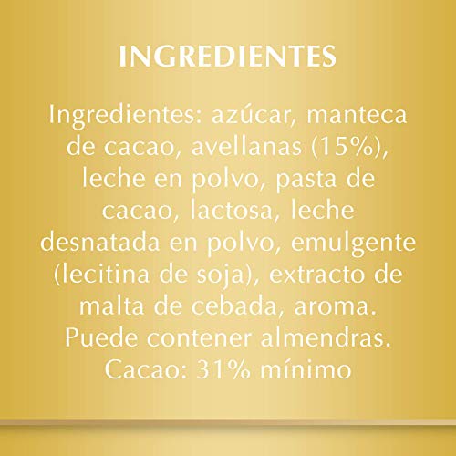 Lindt Gama Oro – Tableta de chocolate con leche y avellanas, 300 g