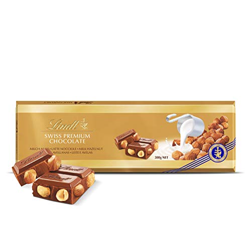 Lindt Gama Oro – Tableta de chocolate con leche y avellanas, 300 g