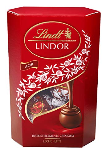 Lindt Lindor Cornet Bombones de Chocolate con Leche 75gr - Caja de 12 unidades (12 x 75gr)