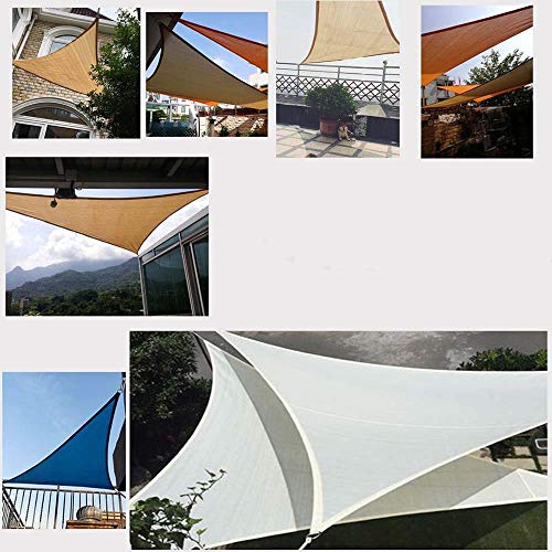 LINGKY Toldo Vela De Sombra Impermeable Triángulo 5 X 5 X 5 Metros Protección UV (2x2x2m,Gris)