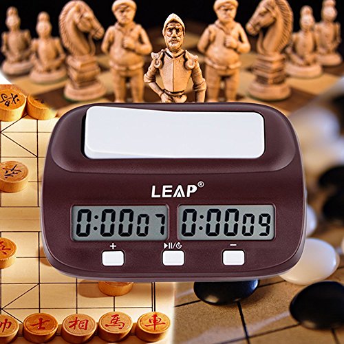 LingYe Reloj de ajedrez, Temporizador Profesional de ajedrez Pantalla de precisión Digital de Alta definición, Certificación Fide, Compra Disponible (Chess Clock * 1 y Bolsa * 1)