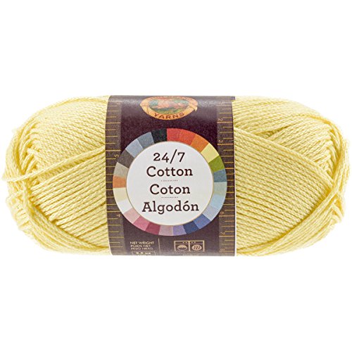 Lion Brand Yarn Company Hilo de 100% algodón, Color limón