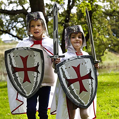 Liontouch 149LT Escudo Medieval de Juguete de Espuma de Caballero maltés para niños | Forma Parte de la línea de Disfraces para niños