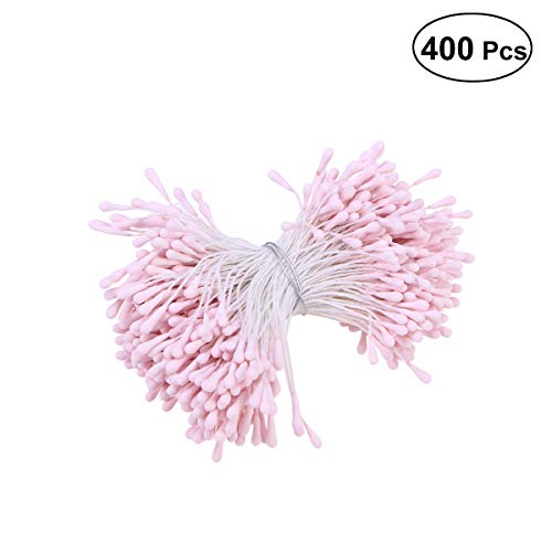 LIOOBO 400pcs Flor Perla estambre pistilo para decoración (Rosa)