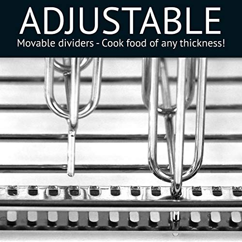 LIPAVI Sous Vide Rack L10 - Rejilla profesional para cocinar al vacío | Accesorios para cocedor de acero inoxidable 316L | plegable y ajustable 19,8 x 16,3 x 16,7 cm | adaptable para baño de agua LIPAVI C10