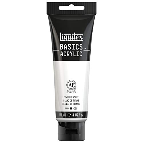 Liquitex Basics - Tubo De Pintura Acrílica, Blanco De Titanio, 118 Ml