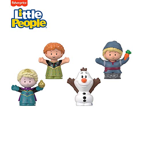 Little People Disney Frozen Pack de 4 Personajes, Figuras de Juguete Bebés +1 Año (Mattel GMJ13)