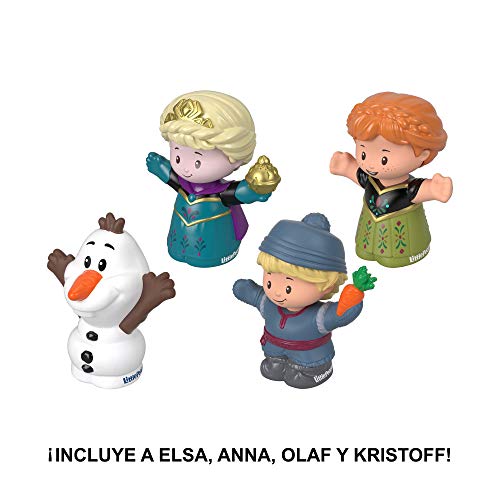 Little People Disney Frozen Pack de 4 Personajes, Figuras de Juguete Bebés +1 Año (Mattel GMJ13)