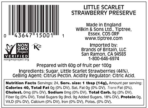 Little Scarlet - Mermelada de Fresas del Bosque Cultivadas en Tiptree - (Pack 6 unidades)
